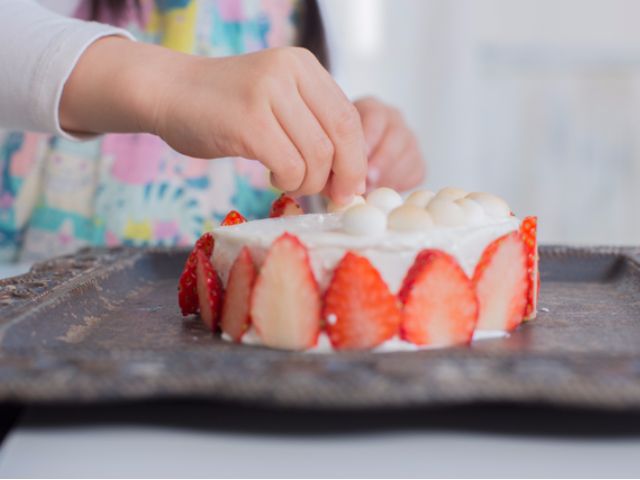 ケーキの飾り付け