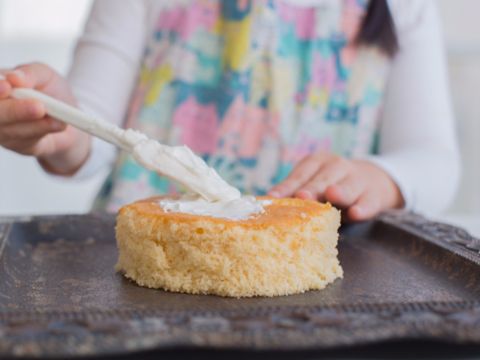 スマッシュケーキへのクリームの塗り方