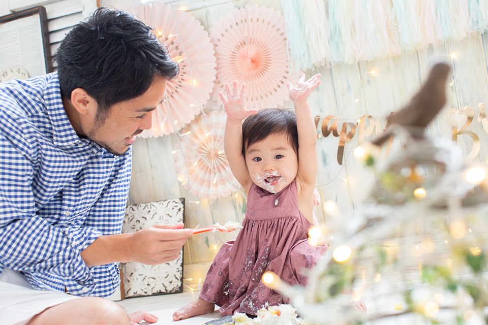 写真館:スタジオヴォルペでスマッシュケーキ